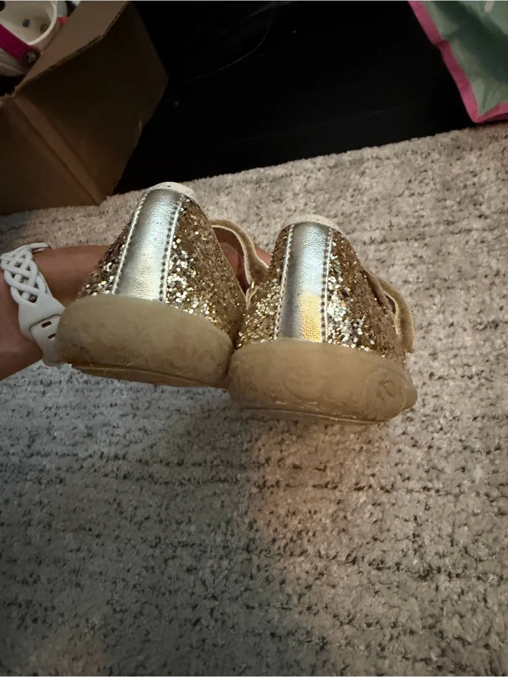 Naturino Gold Glitter frollik Mary Jane Shoe for Kids 32 / 1 big girls